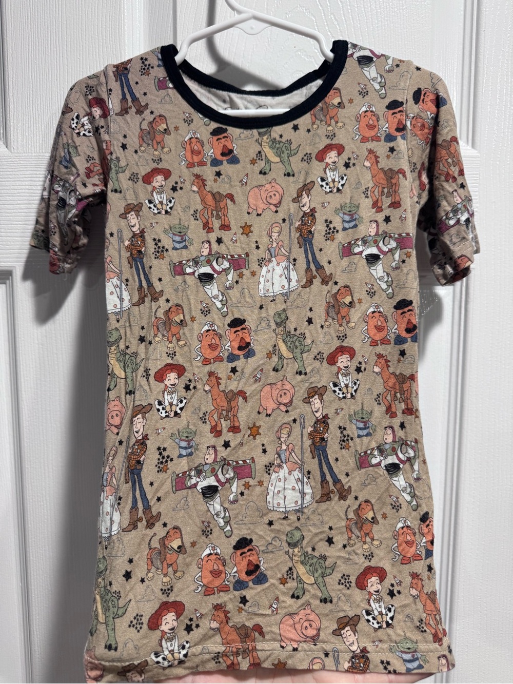 Kids Beige Toy Story Graphic Pajama Top - Brand: